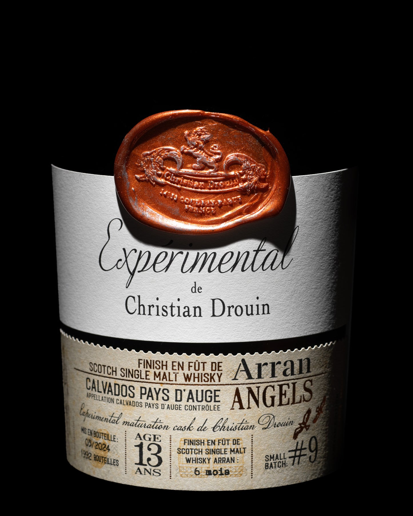 Arran Angels Calvados Pays d'Auge Christian Drouin Experimental Bouteille Etiquette