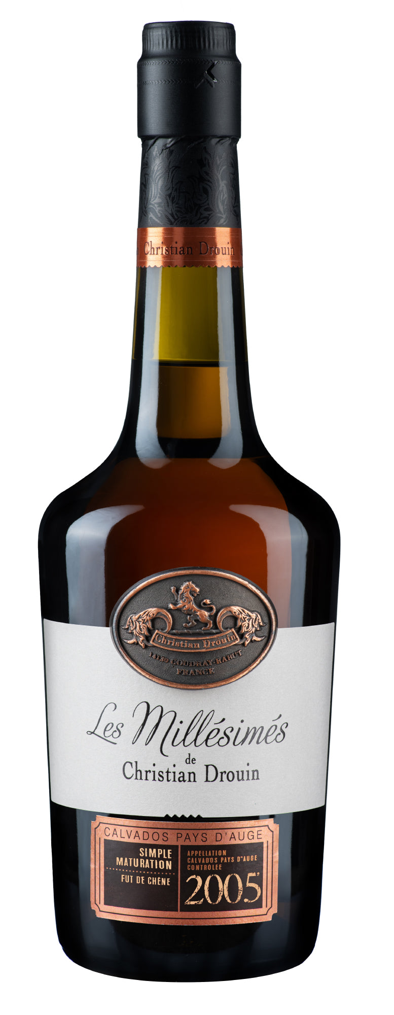Calvados Pays d'Auge Millésime 2005 Christian Drouin Bouteille