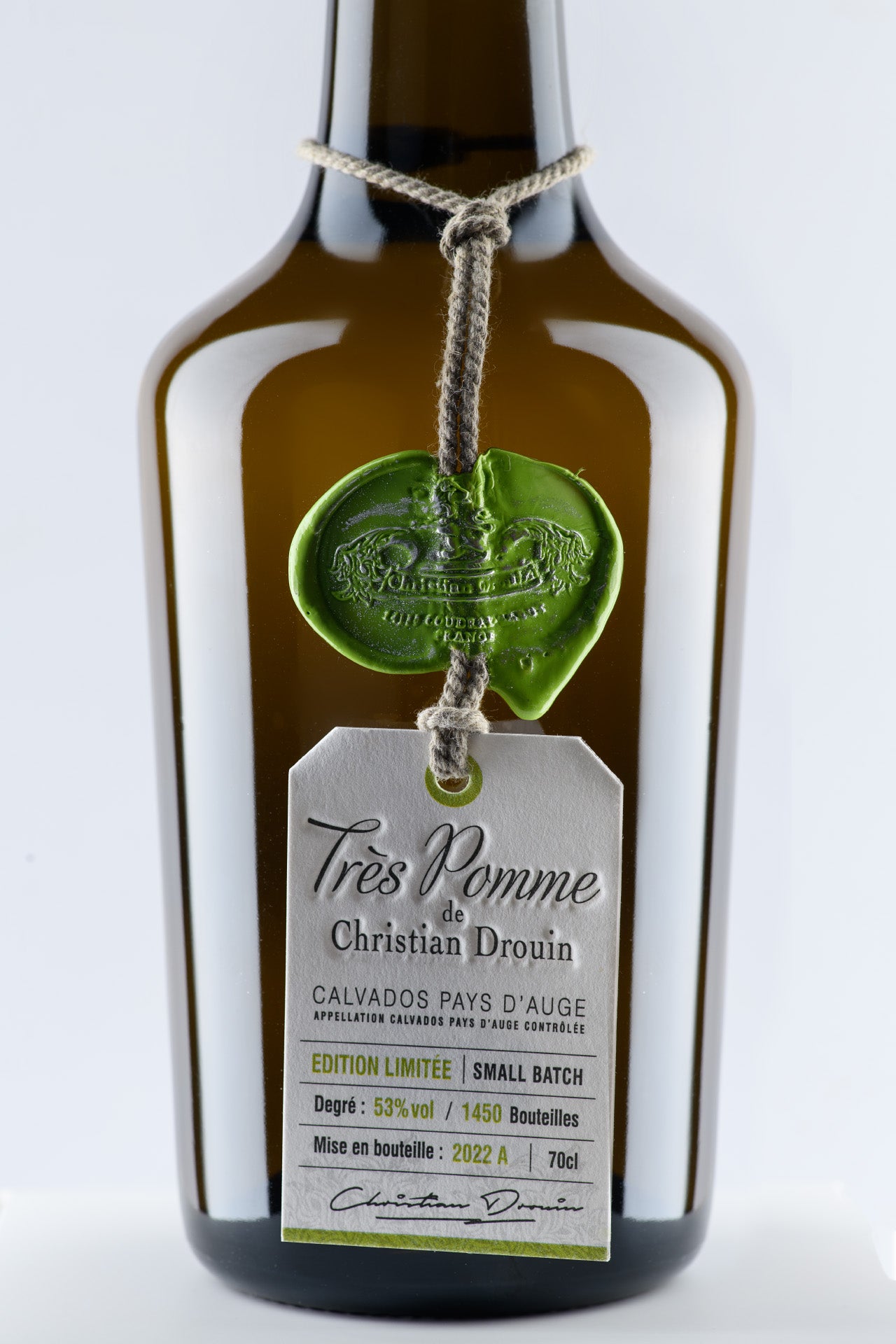 Très Pomme Calvados Pays d'Auge Christian Drouin Bouteille Étiquette
