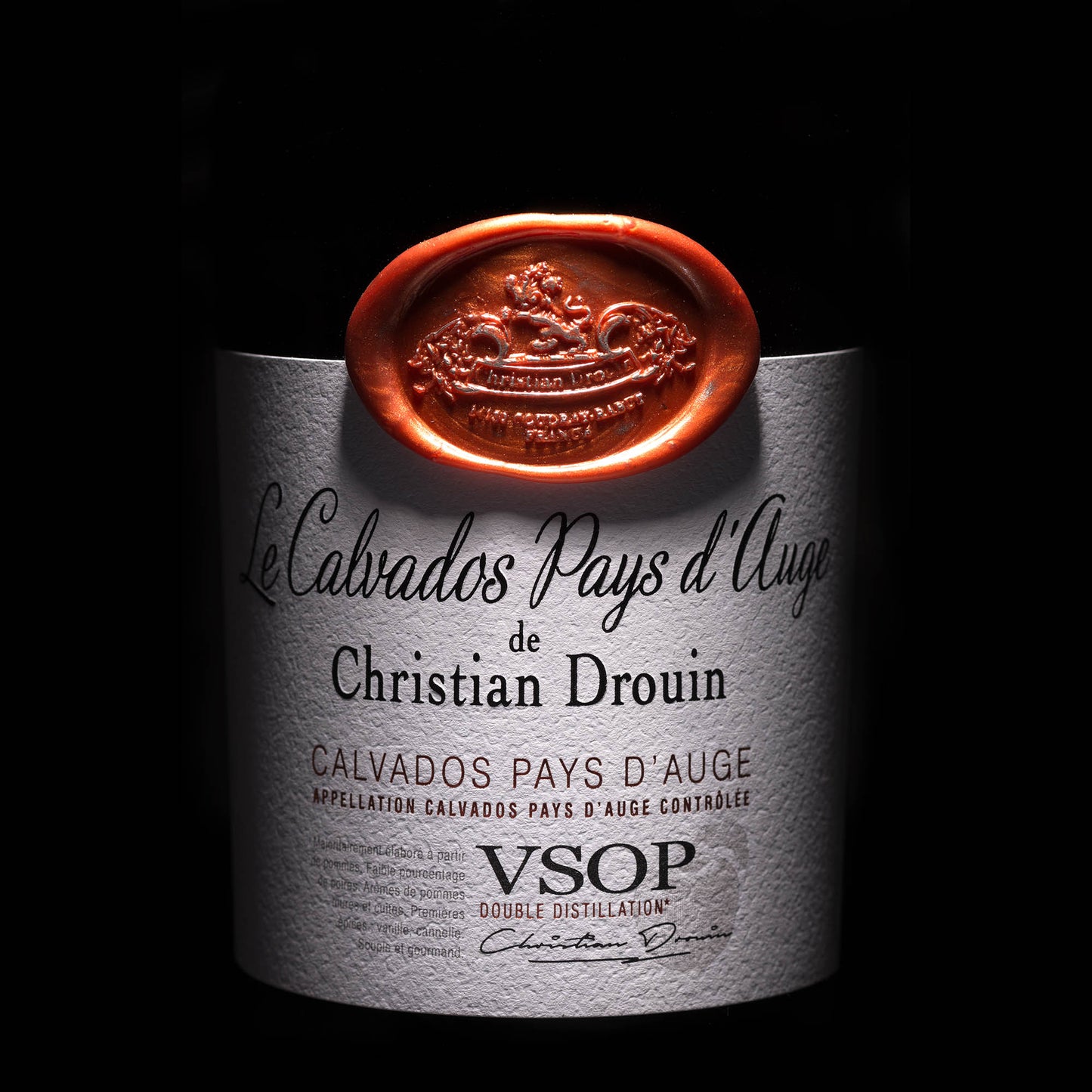 Calvados VSOP Pays d'Auge Christian Drouin Étiquette