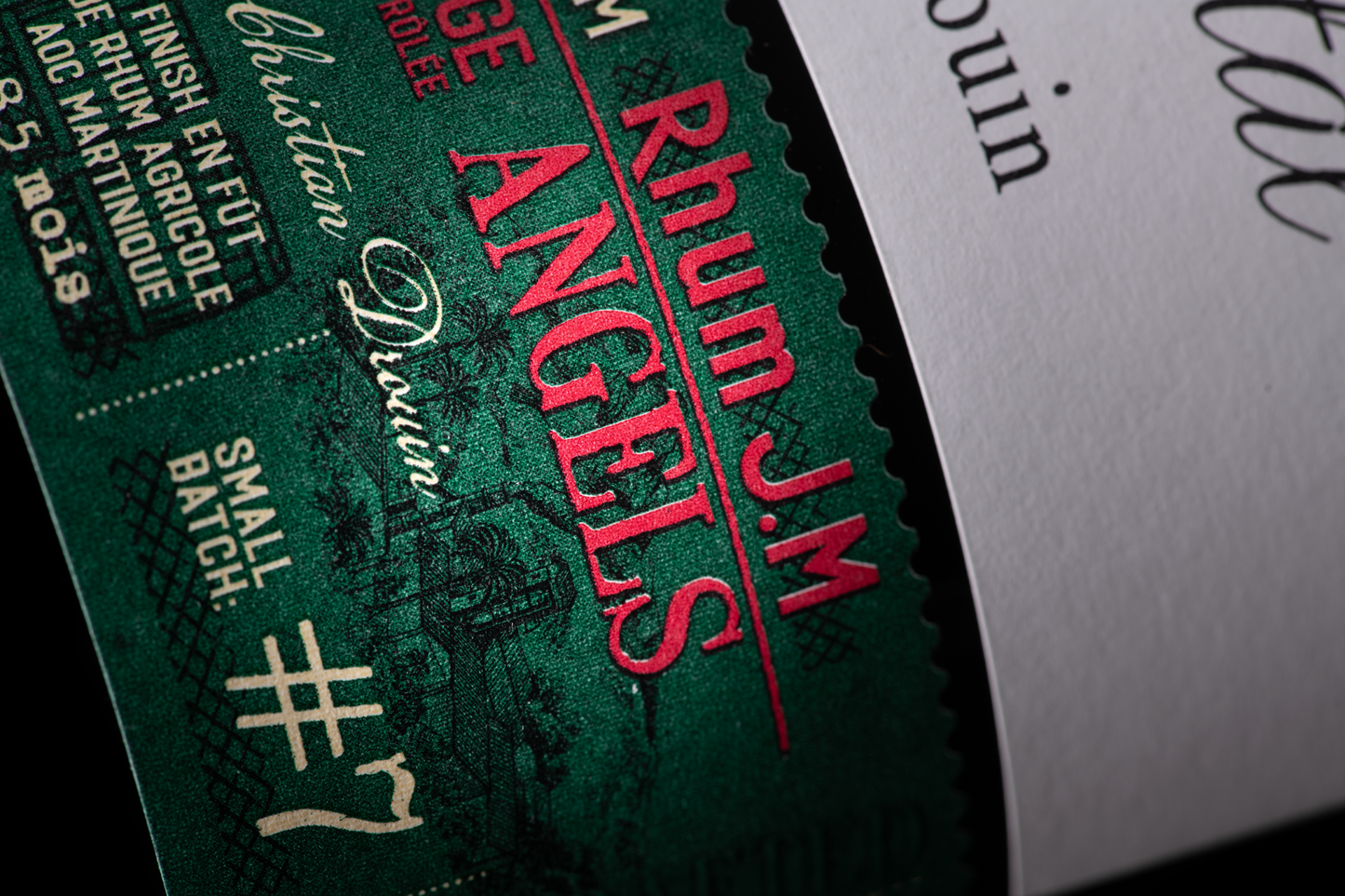 Rhum J.M Angels Calvados Pays d'Auge Christian Drouin Étiquette Bouteille