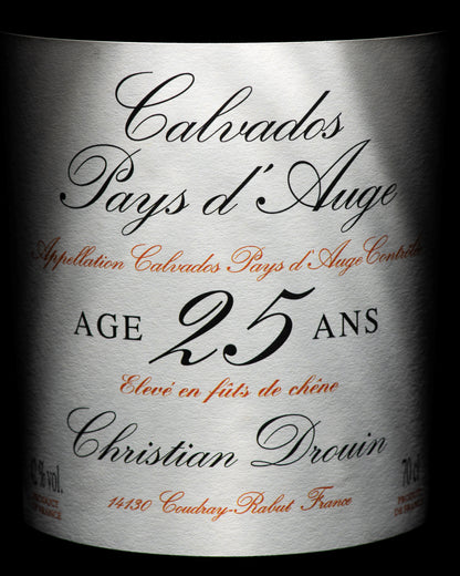 Calvados AOC Pays d'Auge 25 ans Christian Drouin France
