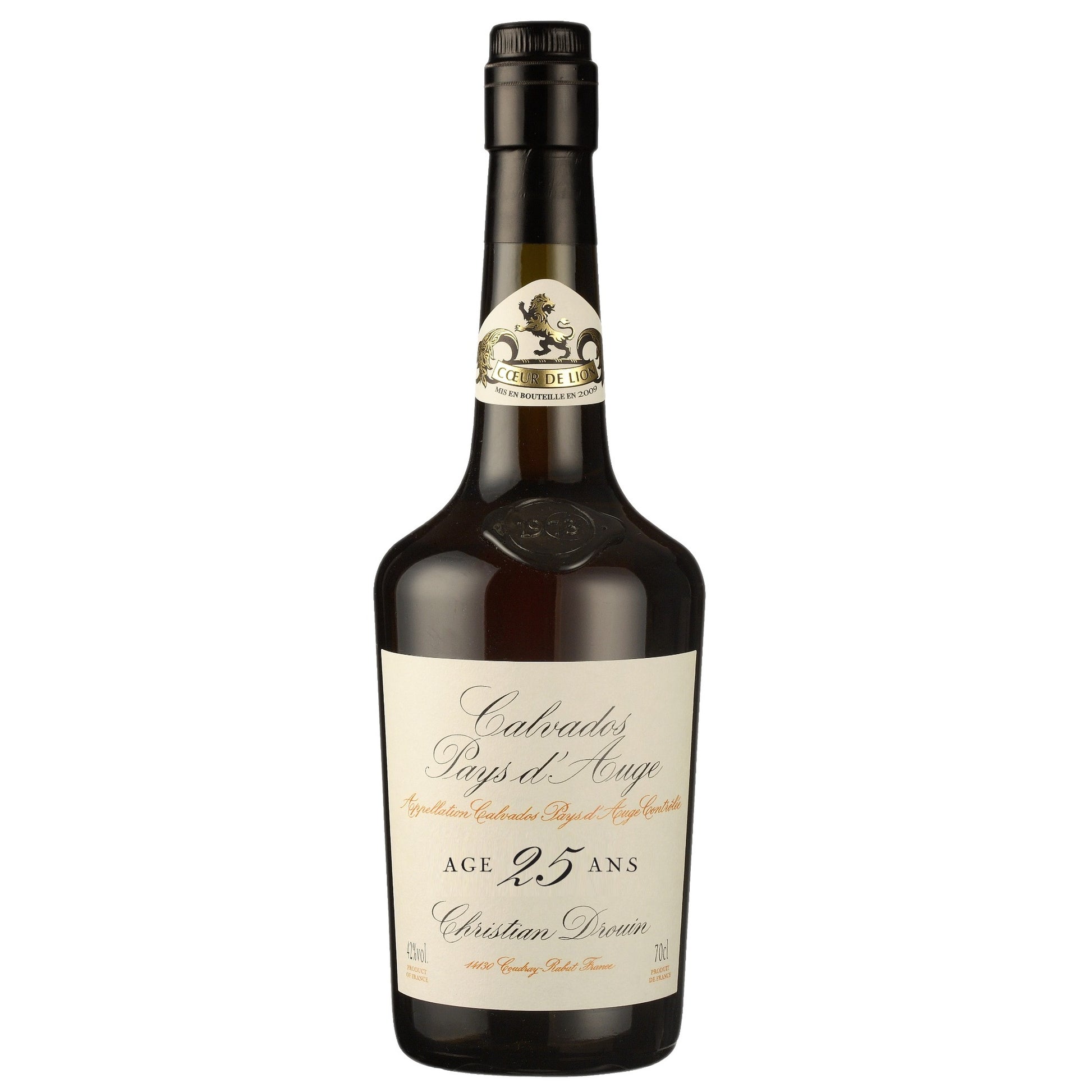 Calvados AOC Pays d'Auge 25 ans Christian Drouin