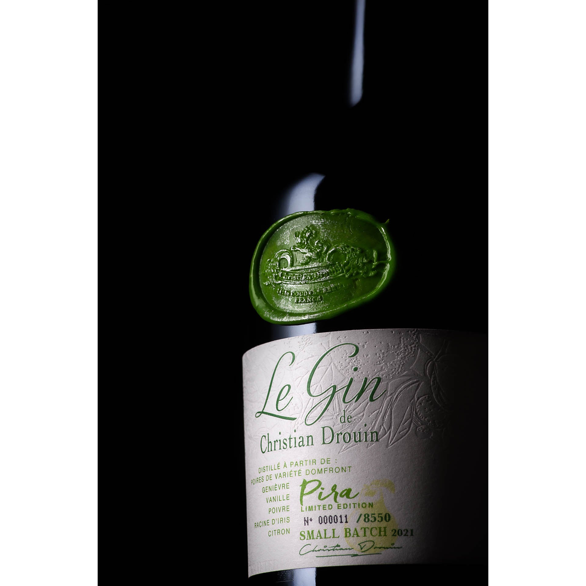 Le Gin Pira Christian Drouin Bouteille Étiquette