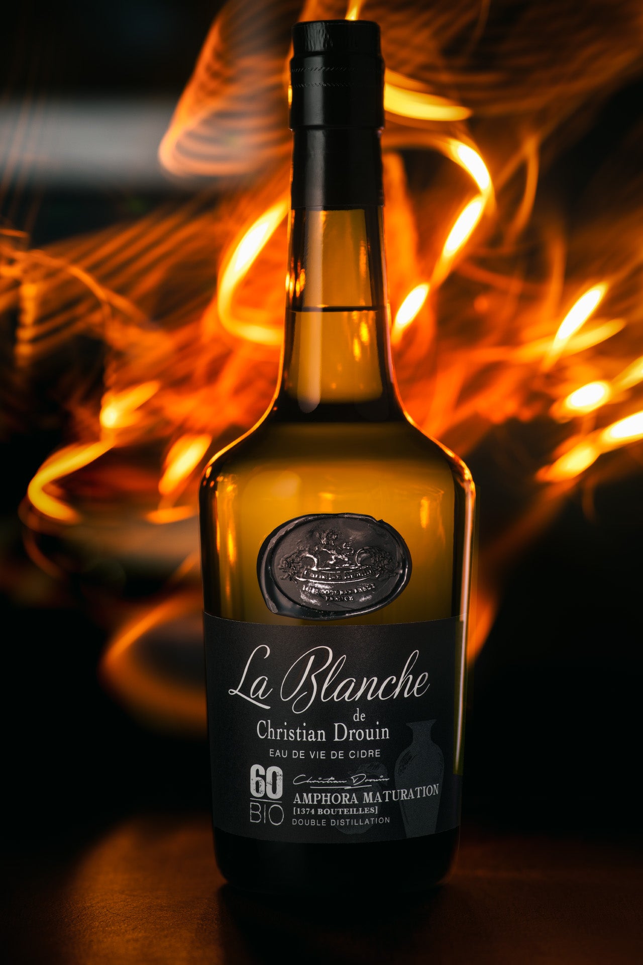 La Blanche Bio Amphora Eau de vie de cidre Christian Drouin Double Distillation
