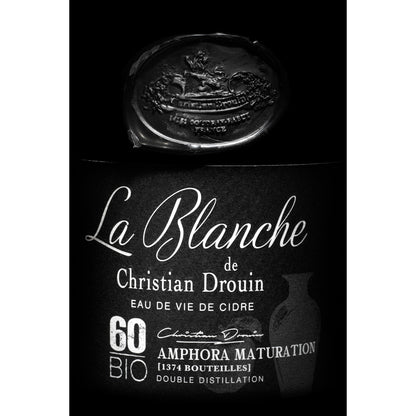 La Blanche Bio Amphora Eau de vie de cidre Christian Drouin Étiquette