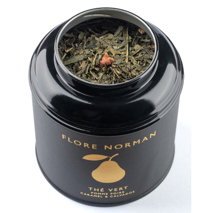Thé vert aux Pommes, aux Poires, au Caramel et au Calvados "Pays d'Auge" 100g - Christian Drouin