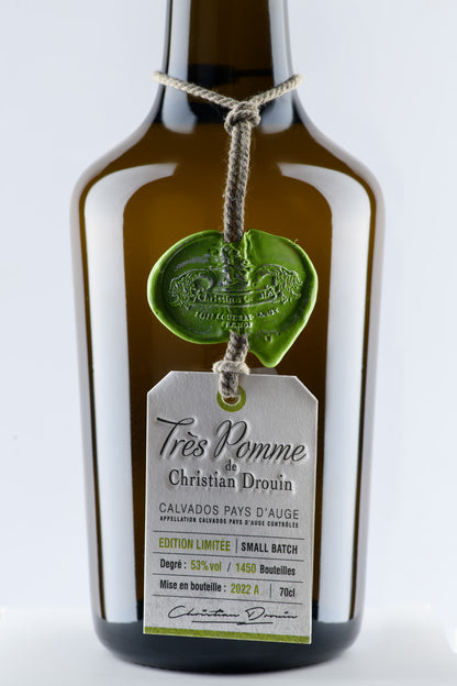 Très Pomme Calvados Pays d'Auge Christian Drouin Bouteille Étiquette
