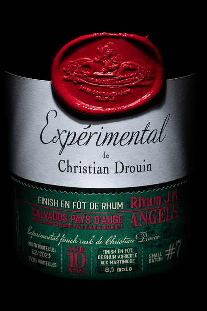 Rhum J.M Angels Calvados Pays d'Auge Christian Drouin Étiquette